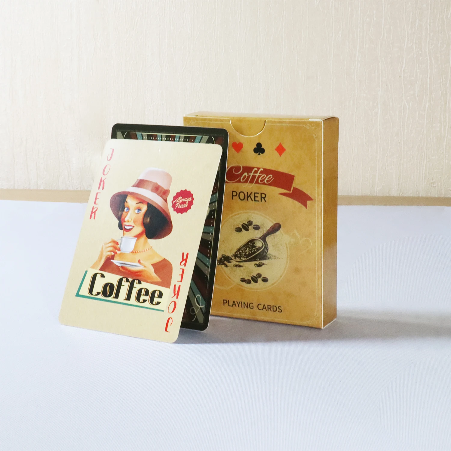 Book Party Games - 커피 페이퍼 플레잉 카드, 빈티지 스타일,