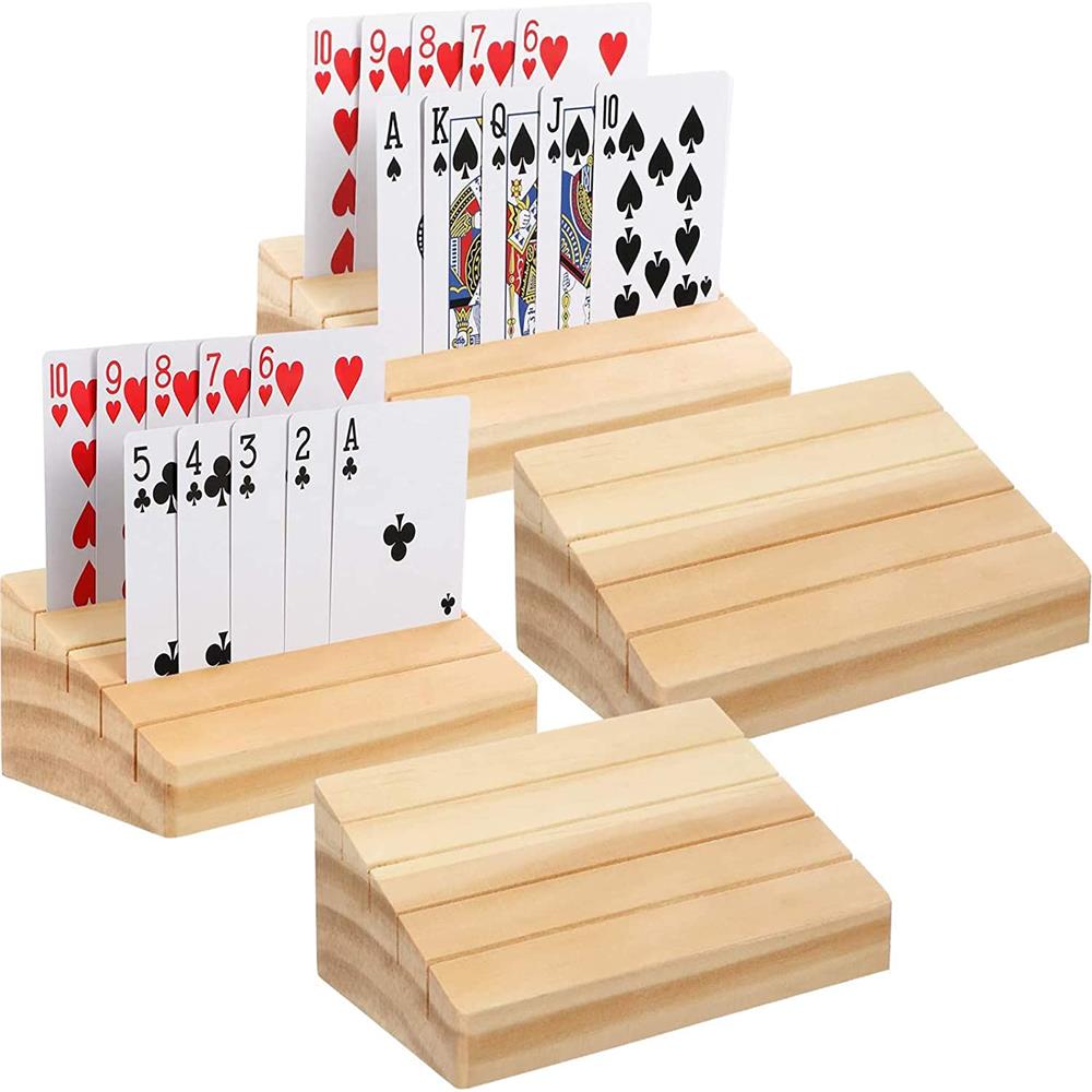 핸즈프리 나무 카드 홀더, 보드 게임 포커 시트, 게으 - Book Party Games 리뷰 및 가격
